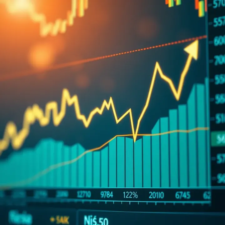 Graph showing upward and downward trends on a forex trading platform with Nigerian naira currency symbols