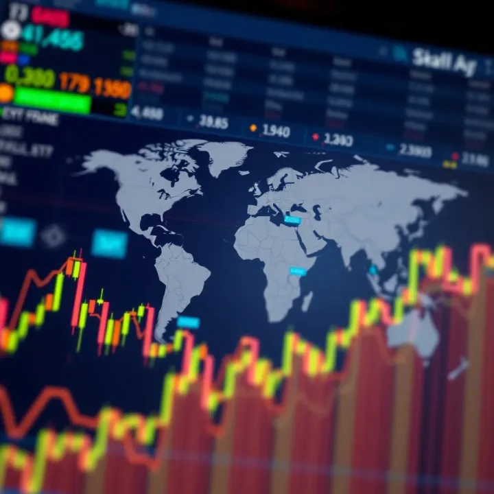 Diagram illustrating the flow of currency exchange rates in the global forex market