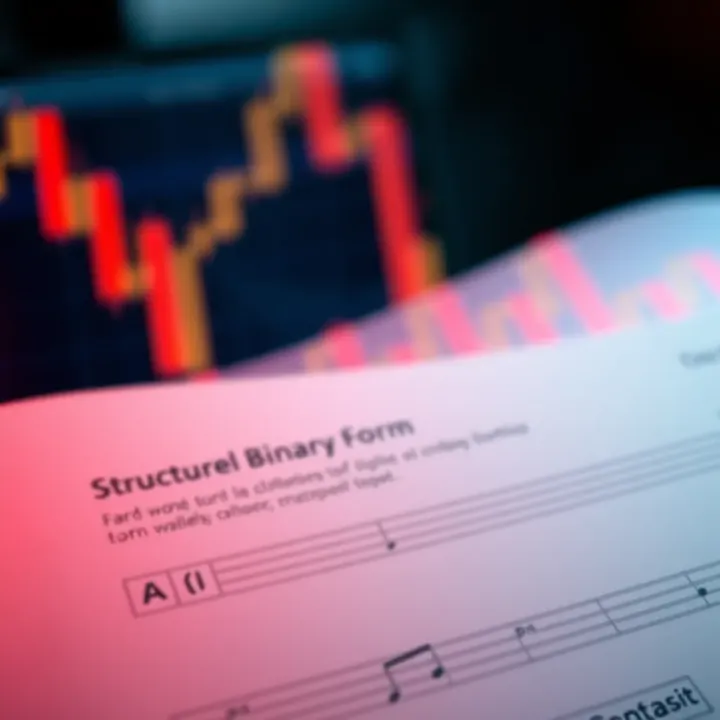 Diagram illustrating the structure of binary form with two contrasting sections labeled A and B
