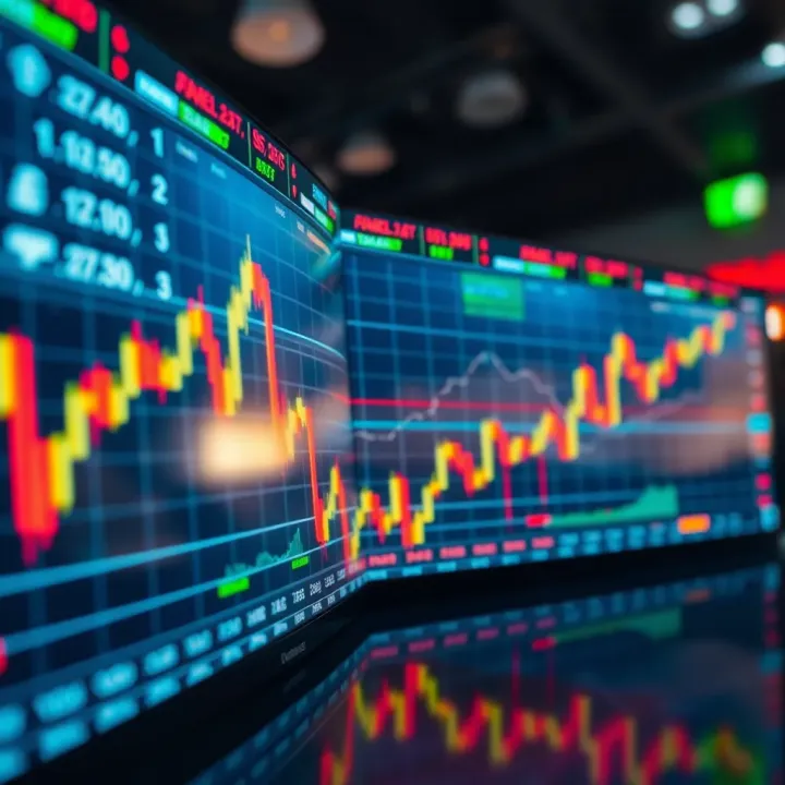 Forex Trading Overview in the Nigerian Market Illustration of forex trading charts and currency symbols with a focus on the Nigerian market
