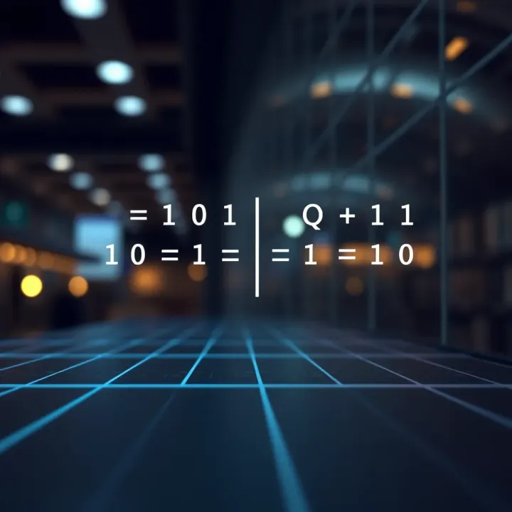 Diagram of binary division showing dividend, divisor, and quotient aligned in columns