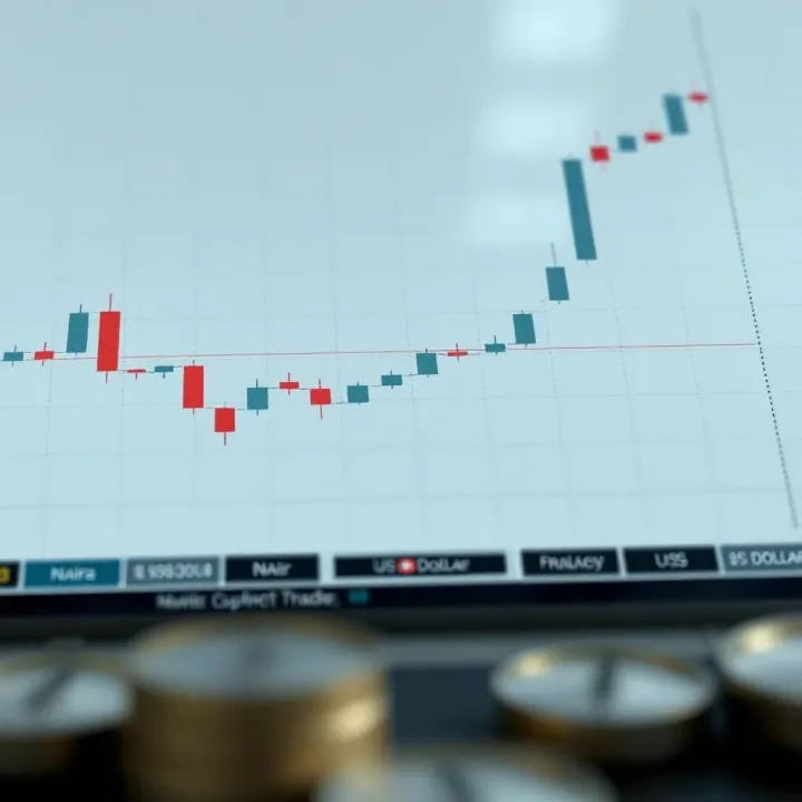 Graph showing currency pair trends with Nigerian Naira and US Dollar symbols