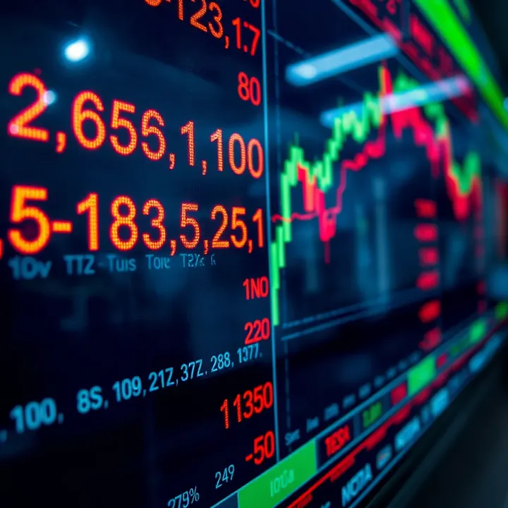 Currency exchange rates fluctuating on a digital screen representing forex market activity in Nigeria
