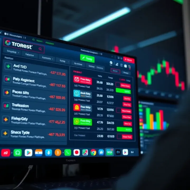 Popular forex trading platforms displayed on screen with broker selection options for Nigerian traders