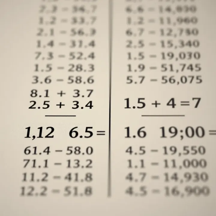 Comparison chart illustrating binary addition alongside decimal addition for clarity