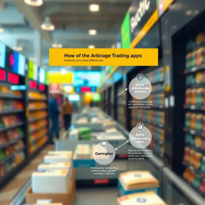 Diagram illustrating how arbitrage trading apps identify price differences across various markets