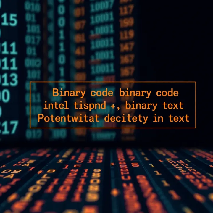 Diagram illustrating the conversion of binary code into readable text using a binary code translator