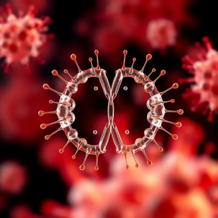 Diagram showing a bacterium undergoing binary fission with chromosomes dividing