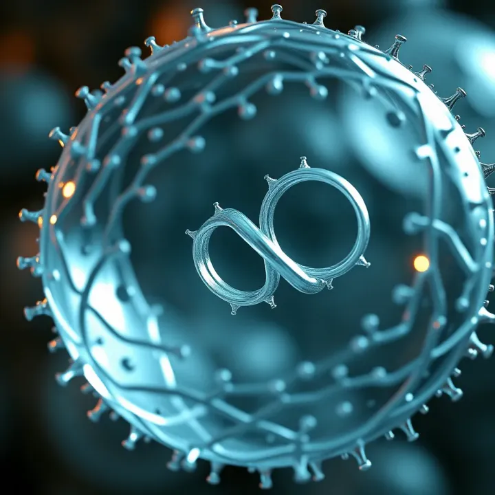 Diagram showing the stages of binary fission in a bacterial cell