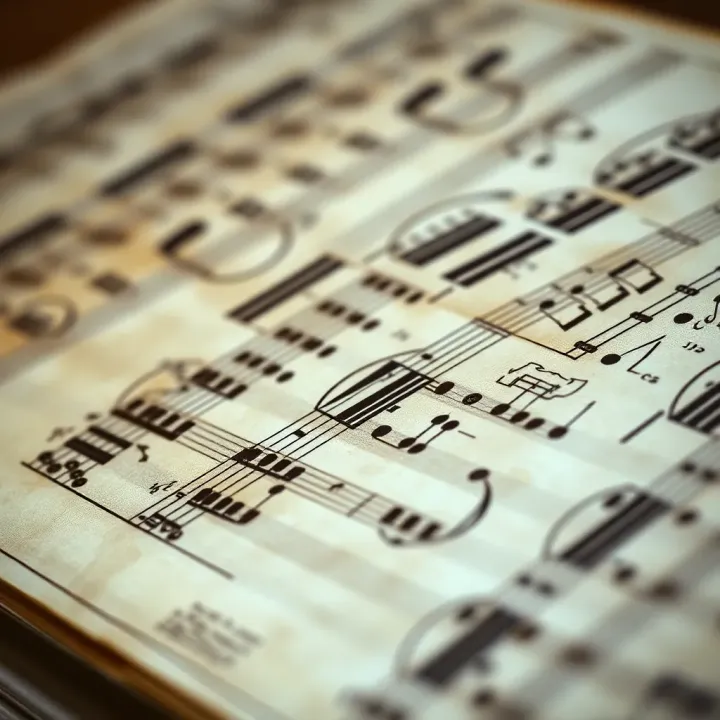 Historical musical manuscript highlighting the use of binary form in classical compositions