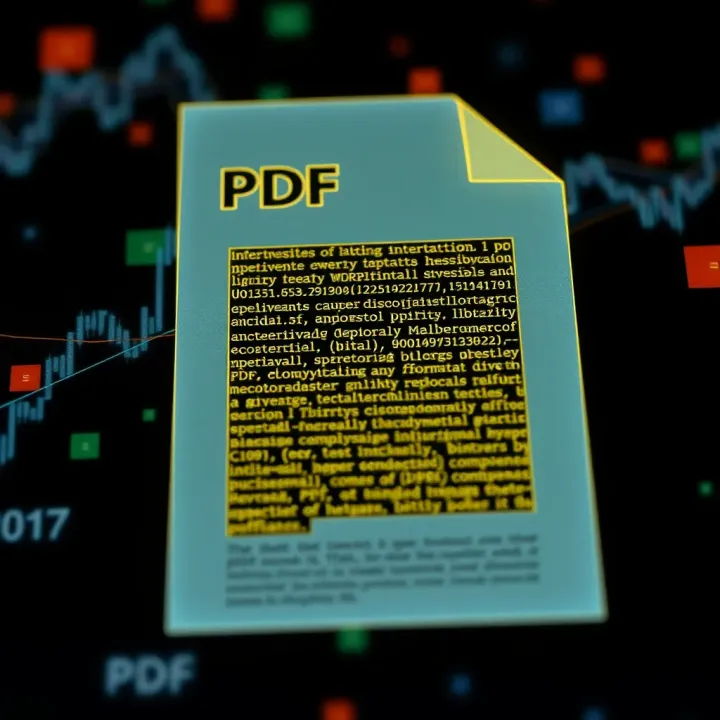 Diagram illustrating the internal structure of a PDF file highlighting binary and text components