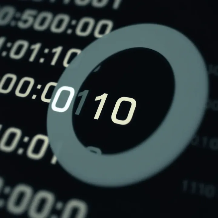 Diagram showing binary numeral system with digits zero and one