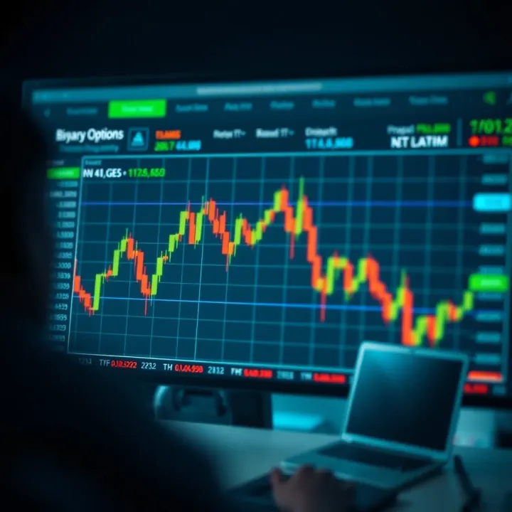 Conceptual graphic illustrating risks and legal considerations for binary options trading in Nigeria