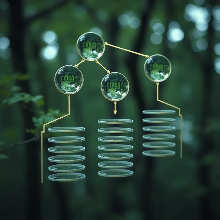 Visualization of different types of binary trees including full, complete, and perfect trees