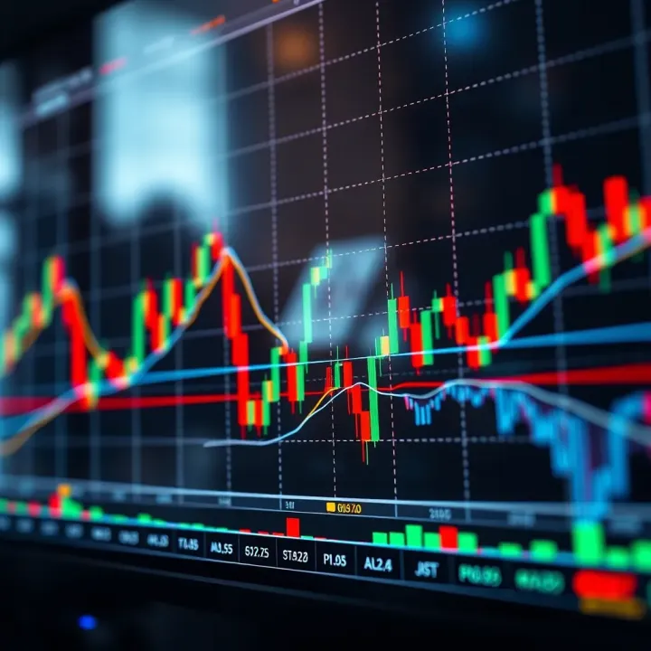 Illustration of bullish and bearish forex chart patterns with trend lines and price movements
