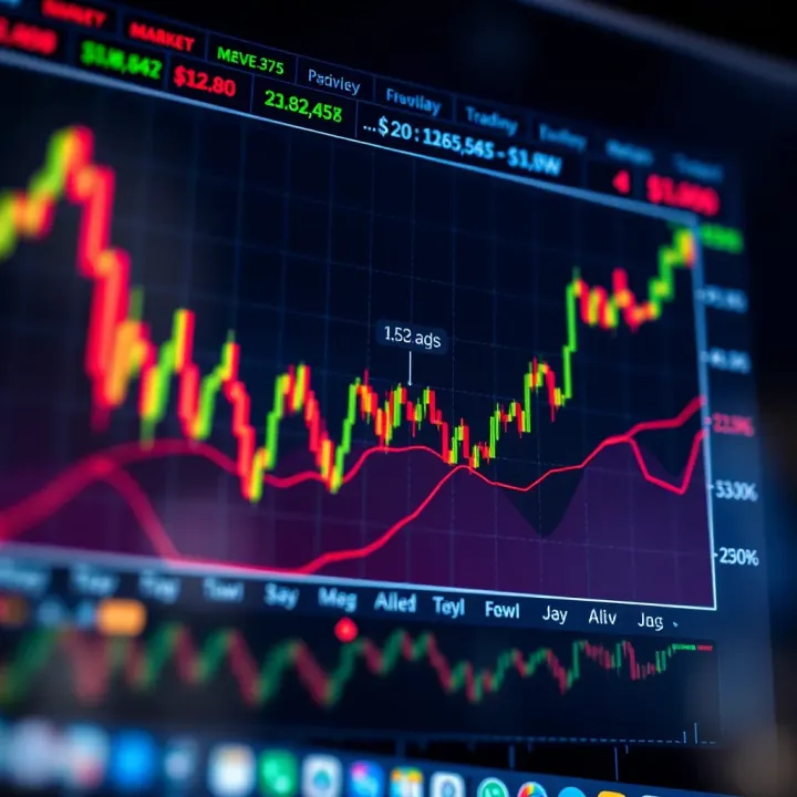 Graph showing fluctuations in currency values to illustrate market trends and trading opportunities