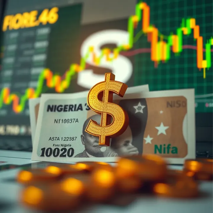 Conceptual graphic showing Nigerian Naira symbol alongside forex market graph and trading platform icons