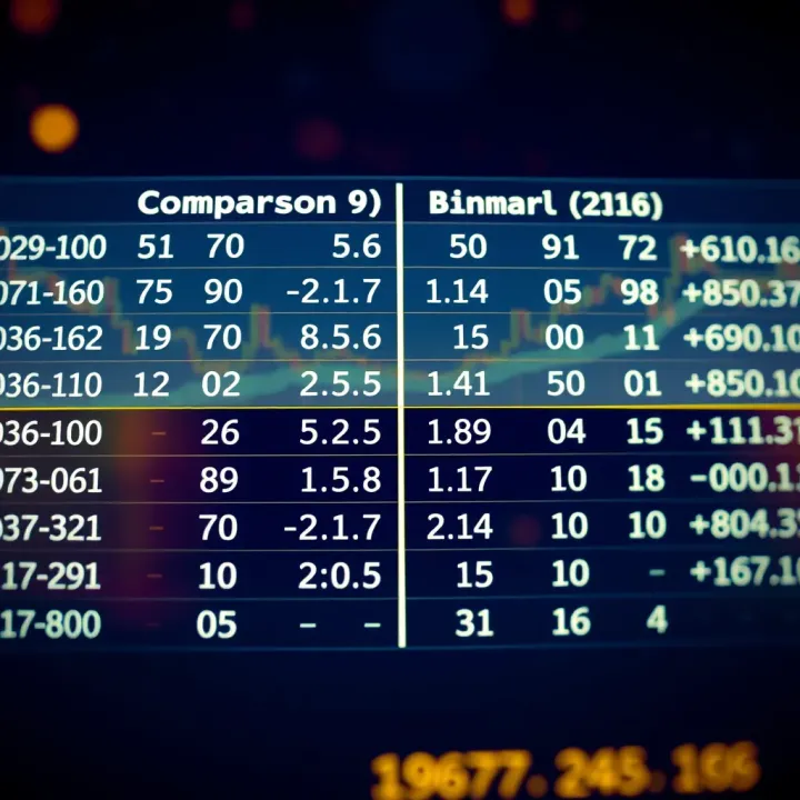 Comparison of Decimal and Binary Number Representations Comparison chart showing decimal and binary representations for various values