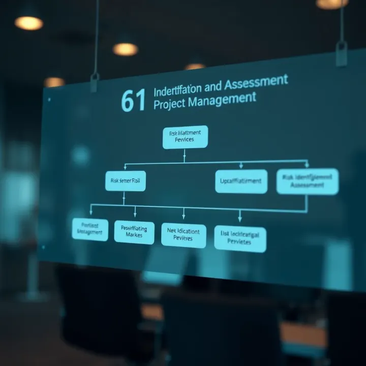 Flowchart illustrating risk identification and assessment stages in project management