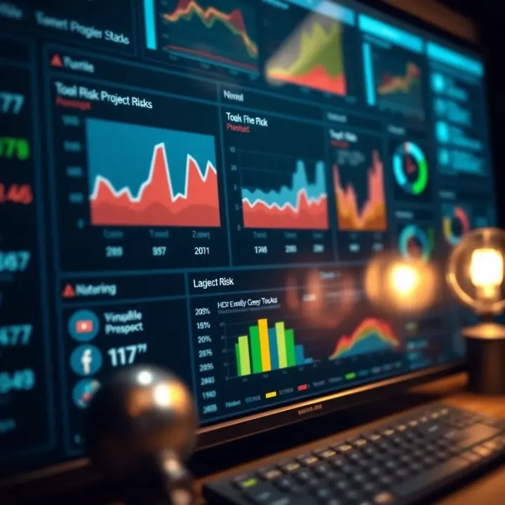 Dashboard showing tools and metrics for monitoring project risks in Nigerian projects