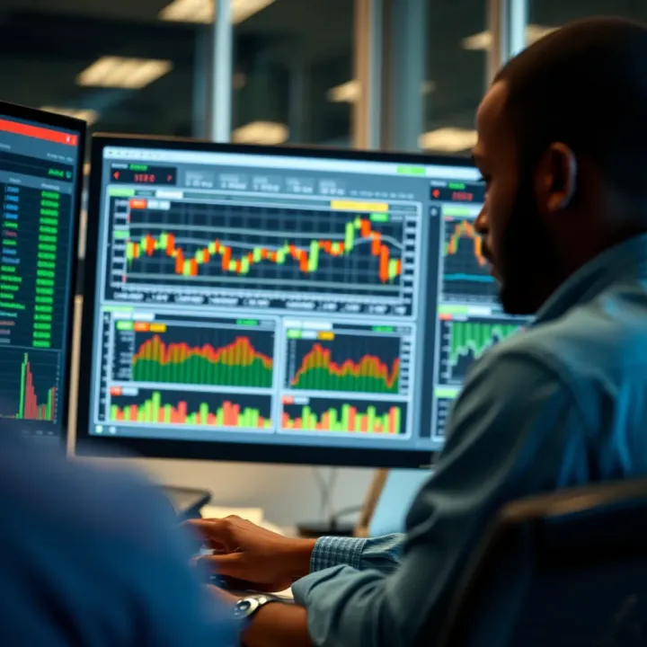 Customised forex trading interface showcasing multiple graphical widgets and market analysis tools used by Nigerian traders